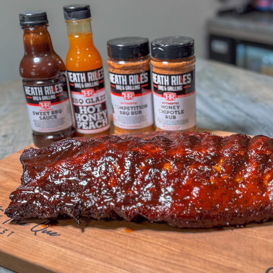 Live Fire Hot Honey Peach Ribs