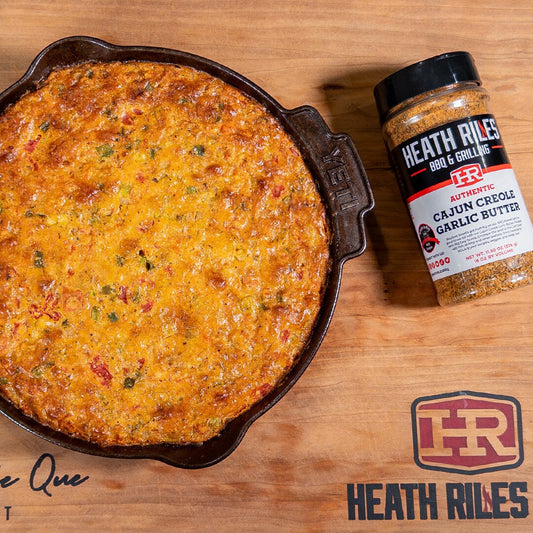 Smoked Crawfish Cornbread Recipe on the Pellet Grill