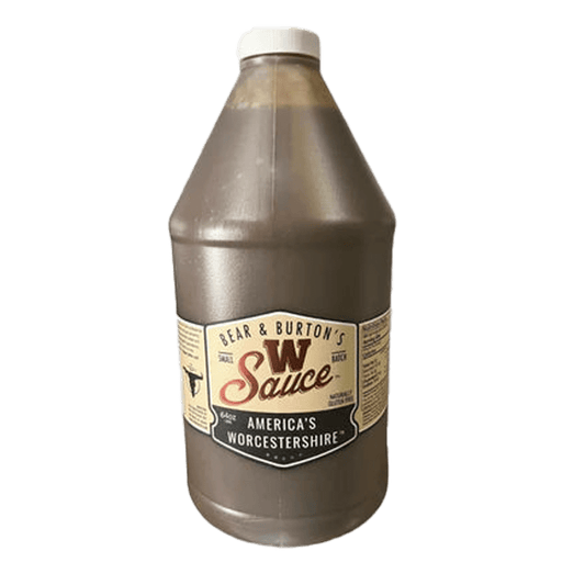 Bear & Burton's W Sauce 64 oz - America's Worcestershire - 1/2 Gallon - Front