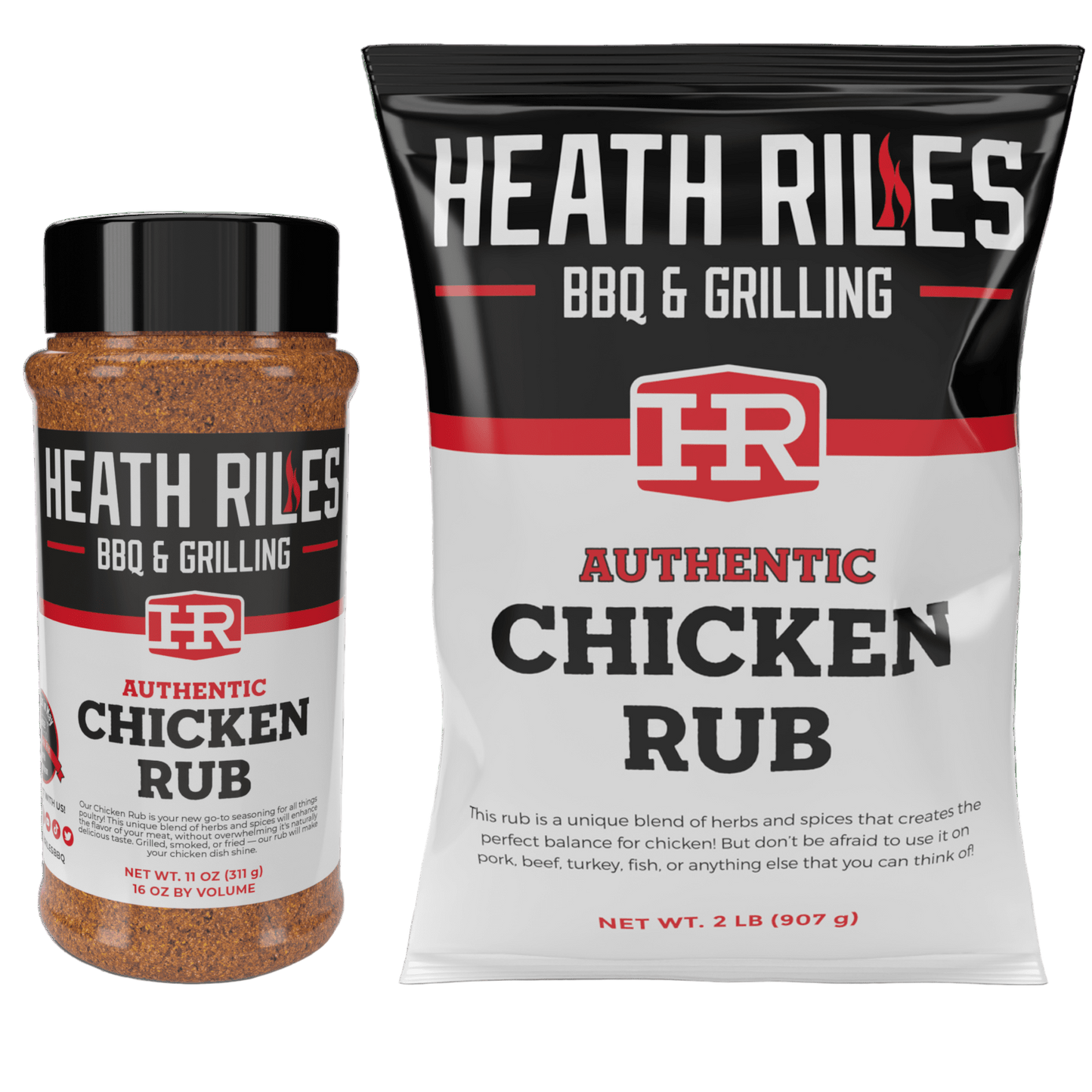 Chicken Rub Shaker & 2 lb. Refill Bag Combo