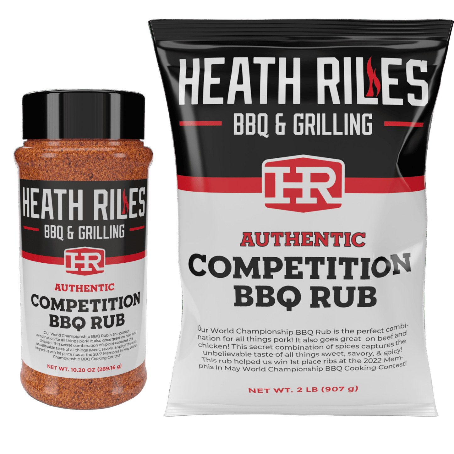Competition BBQ Rub Shaker & 2 lb. Refill Bag Combo