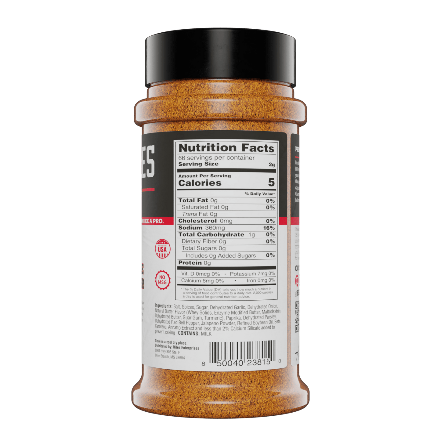 Cajun Creole Garlic Butter Rub Shaker, 8 oz.