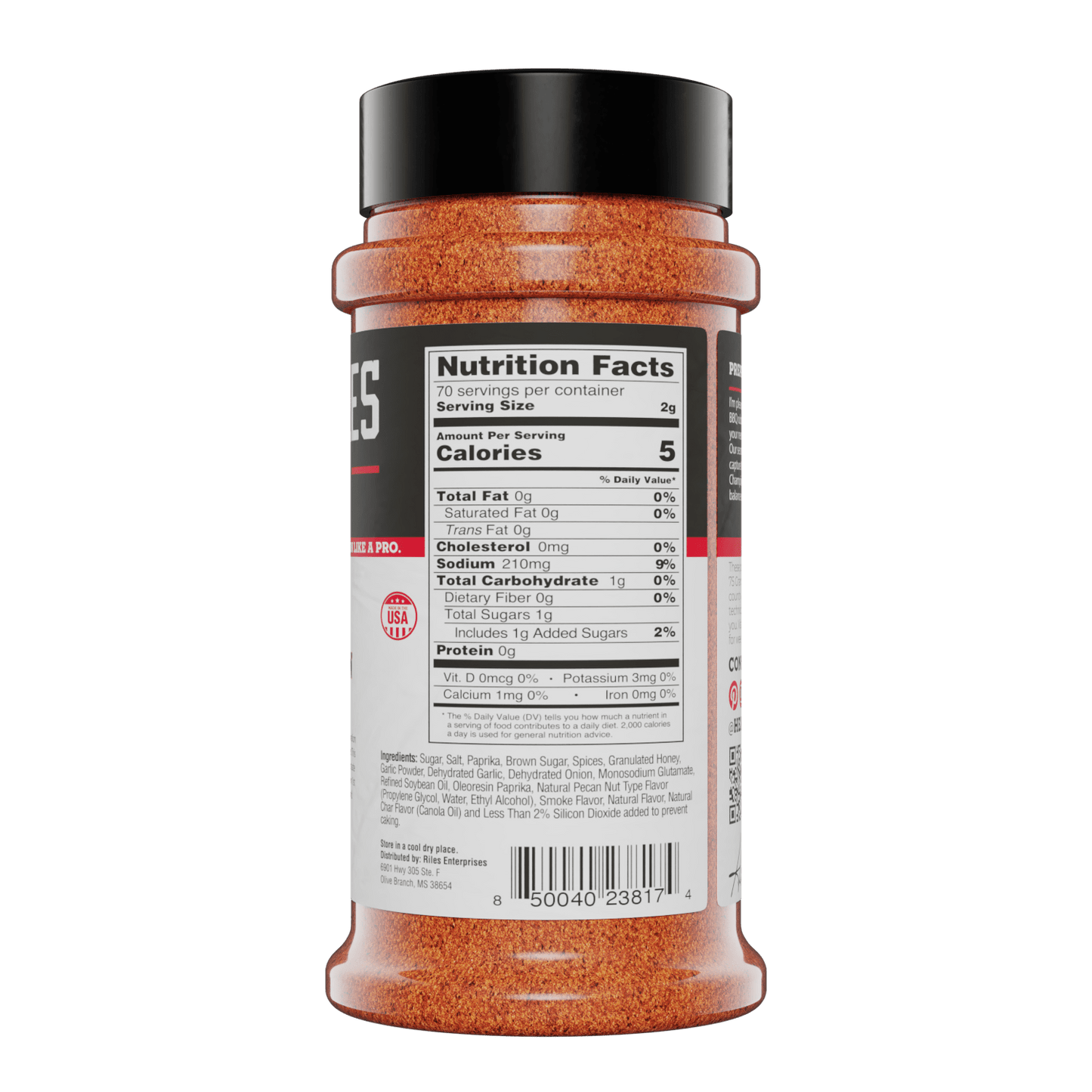 Competition BBQ Rub Shaker, 8 oz.