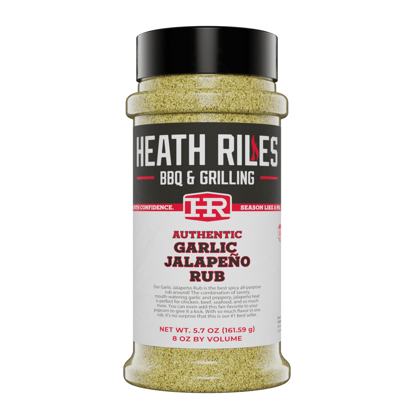 Garlic Jalapeño Rub Shaker, 8 oz.