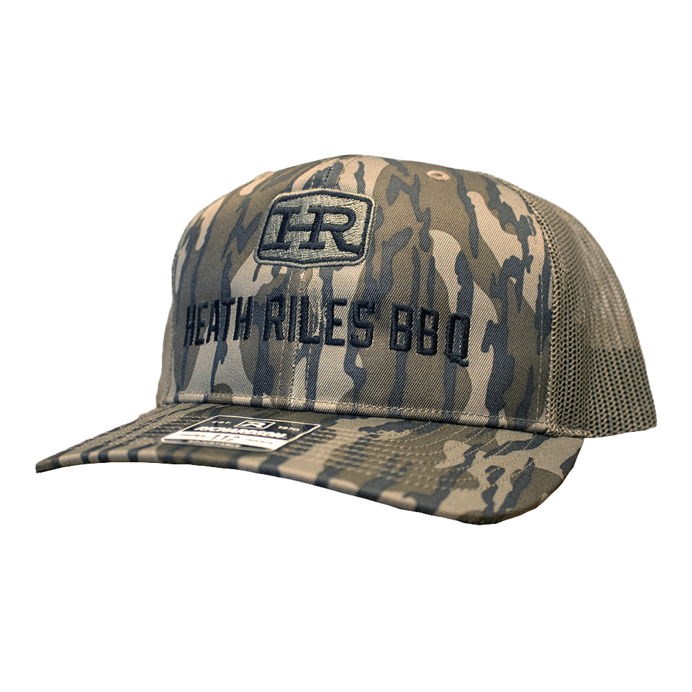 Heath Riles BBQ Mossy Oak Bottomland Hat, One Size - Right Angle