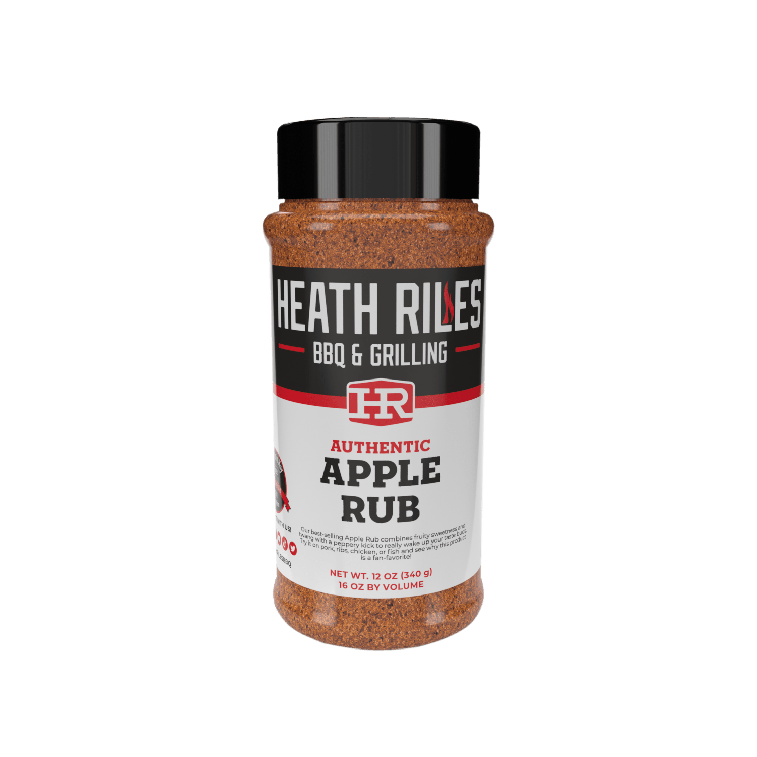 Heath Riles Apple Rub Shaker BBQ Rubs Seasonings Heath Riles BBQ
