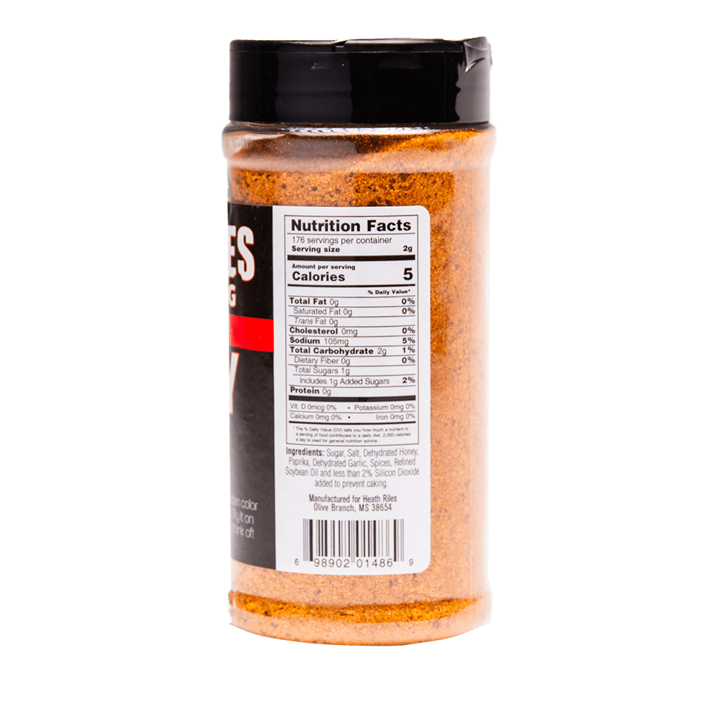 Big Four Bundle - Honey Rub Shaker Nutrition Facts