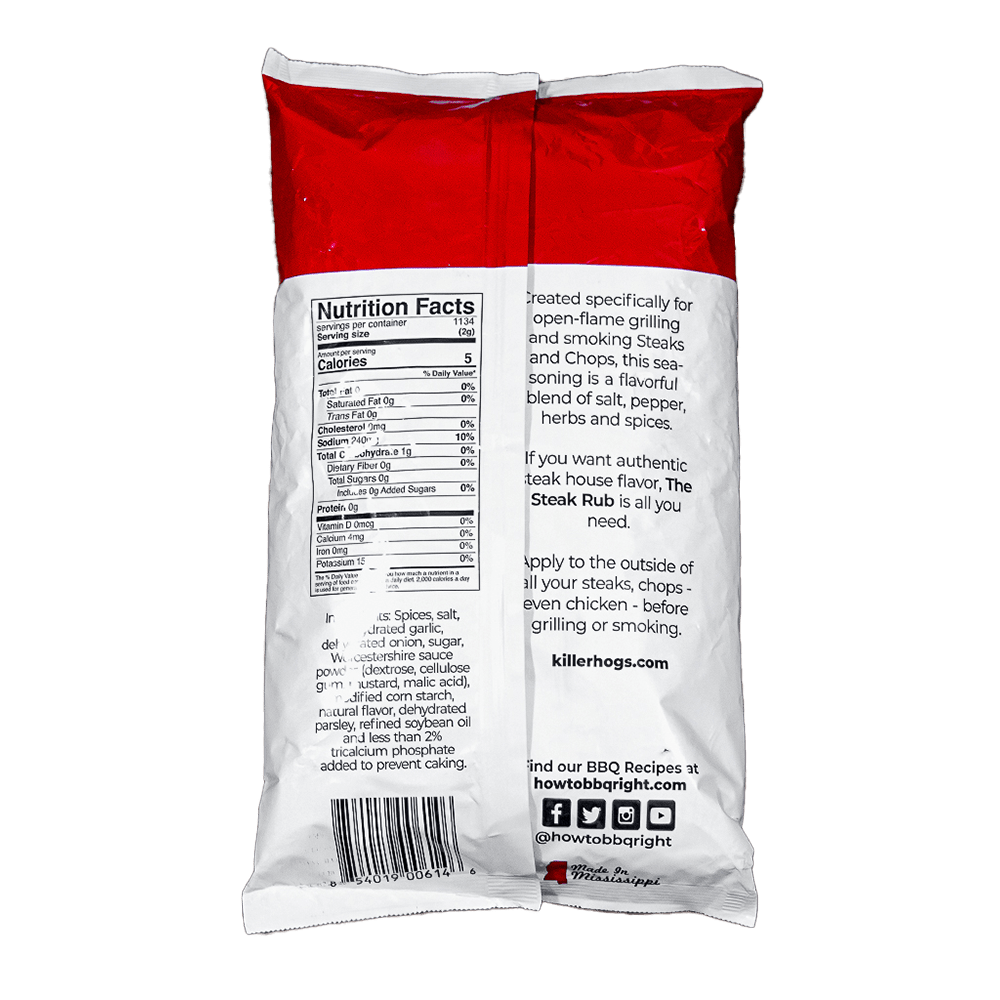 Killer Hogs Steak Rub, 5 lb. Bulk Bag - Back