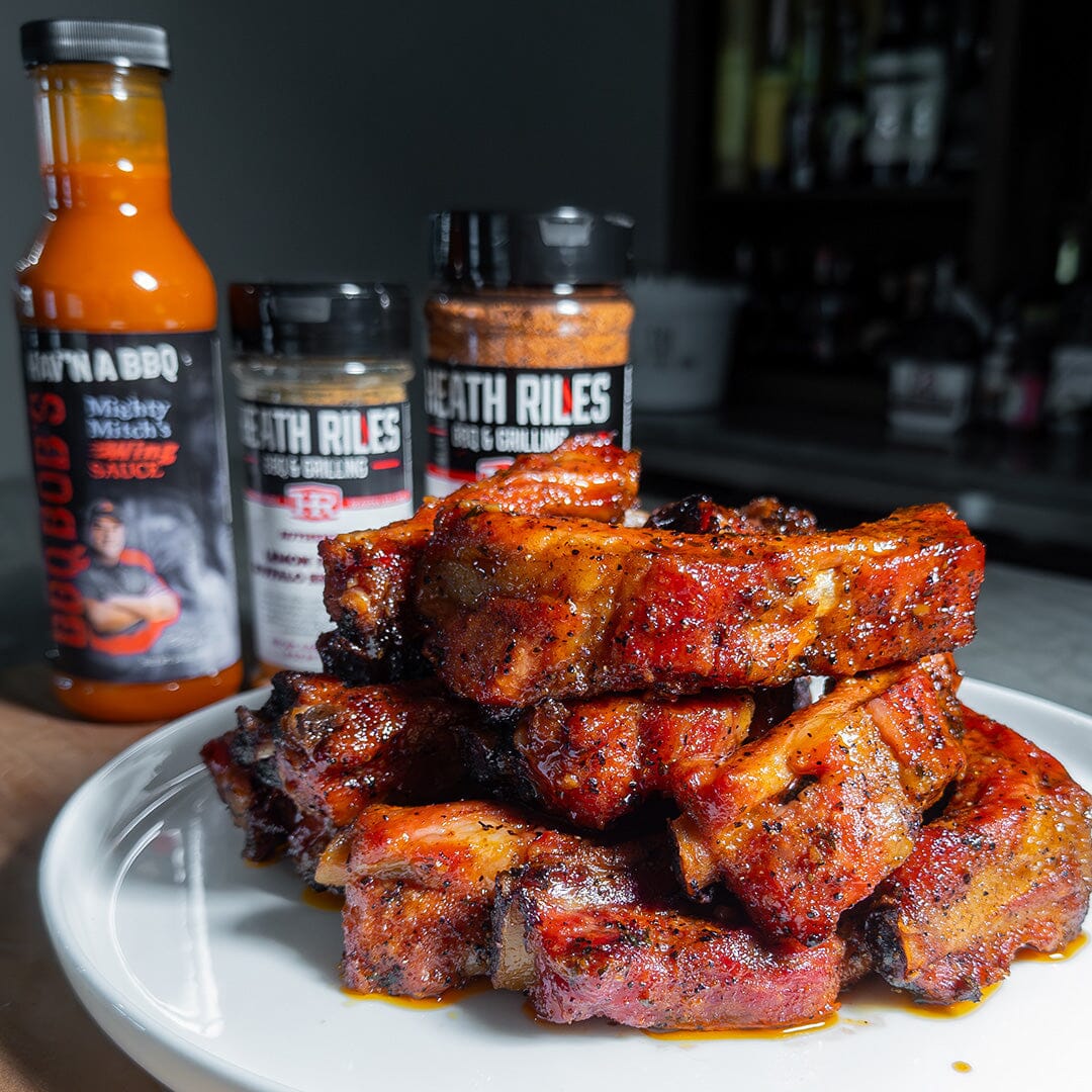 Buffalo Party Ribs on the Camp Chef Woodwind Pro 36