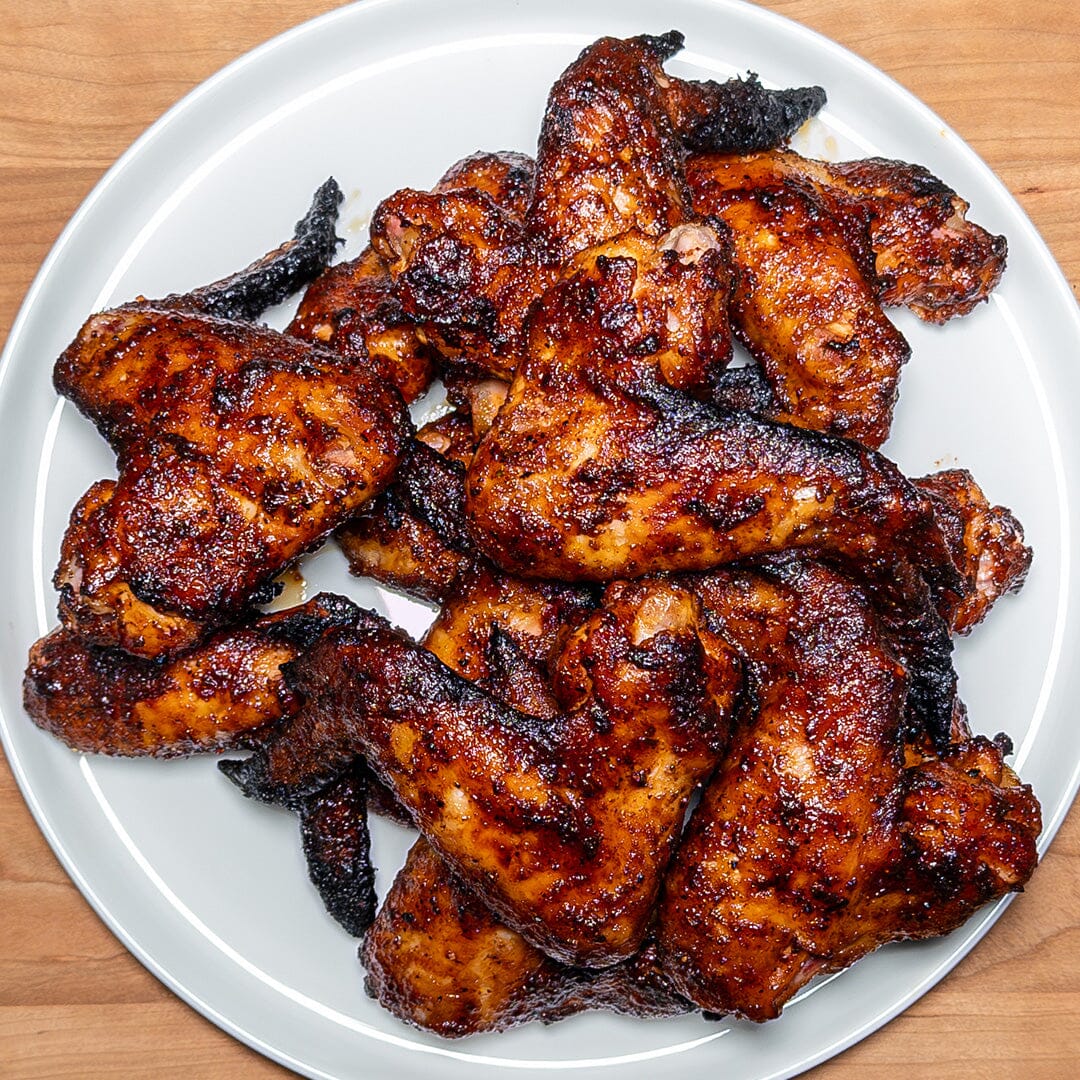 Grilled Lemon Pepper Buffalo Wings with Beer Mop