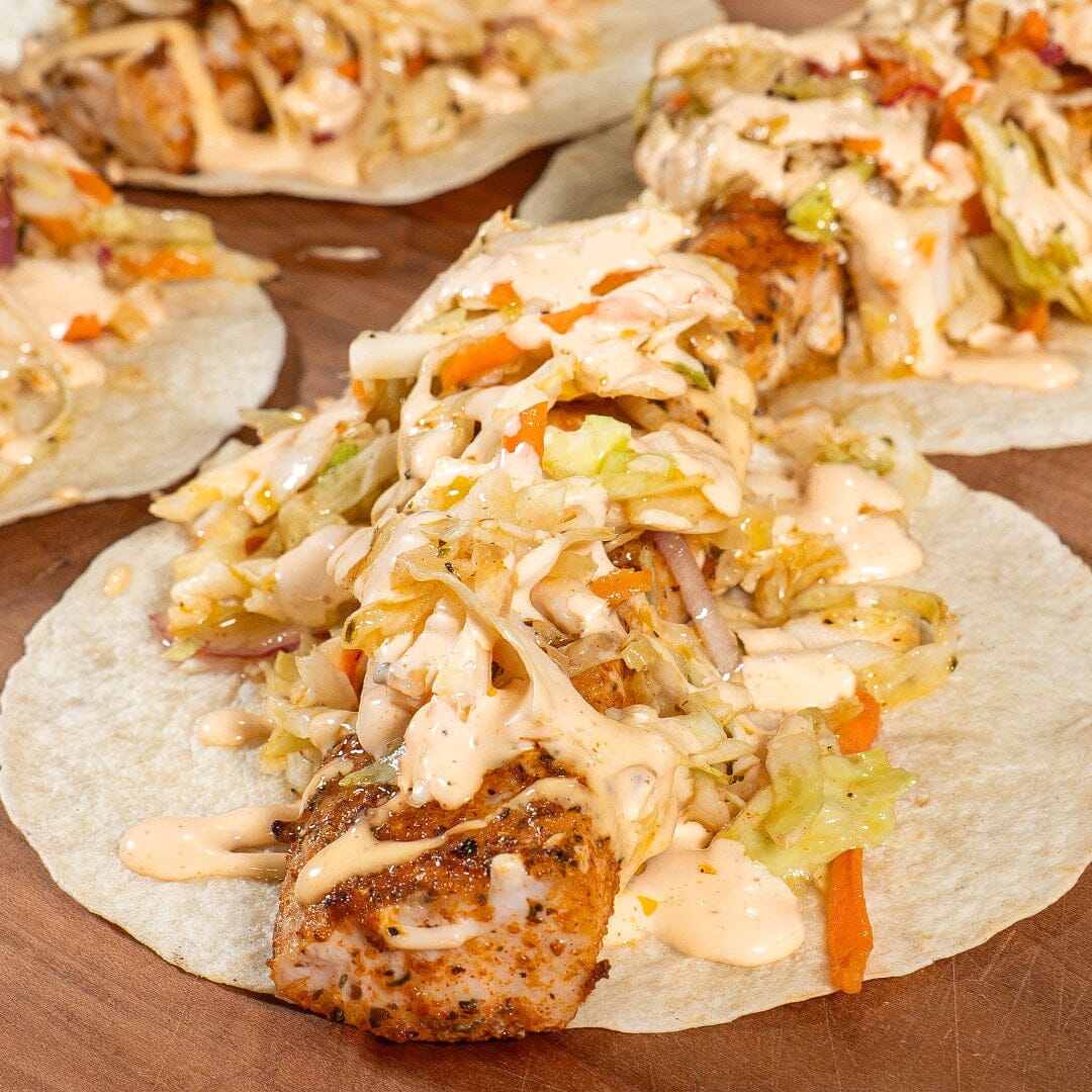 Grilled Mahi Mahi Fish Tacos with Pineapple Slaw