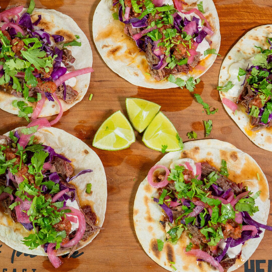 Pulled Beef Tacos with Fire-Roasted Salsa