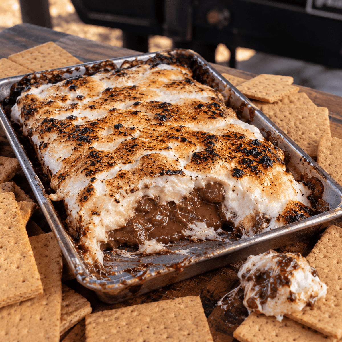 Smoked S’mores Cream Cheese Dip