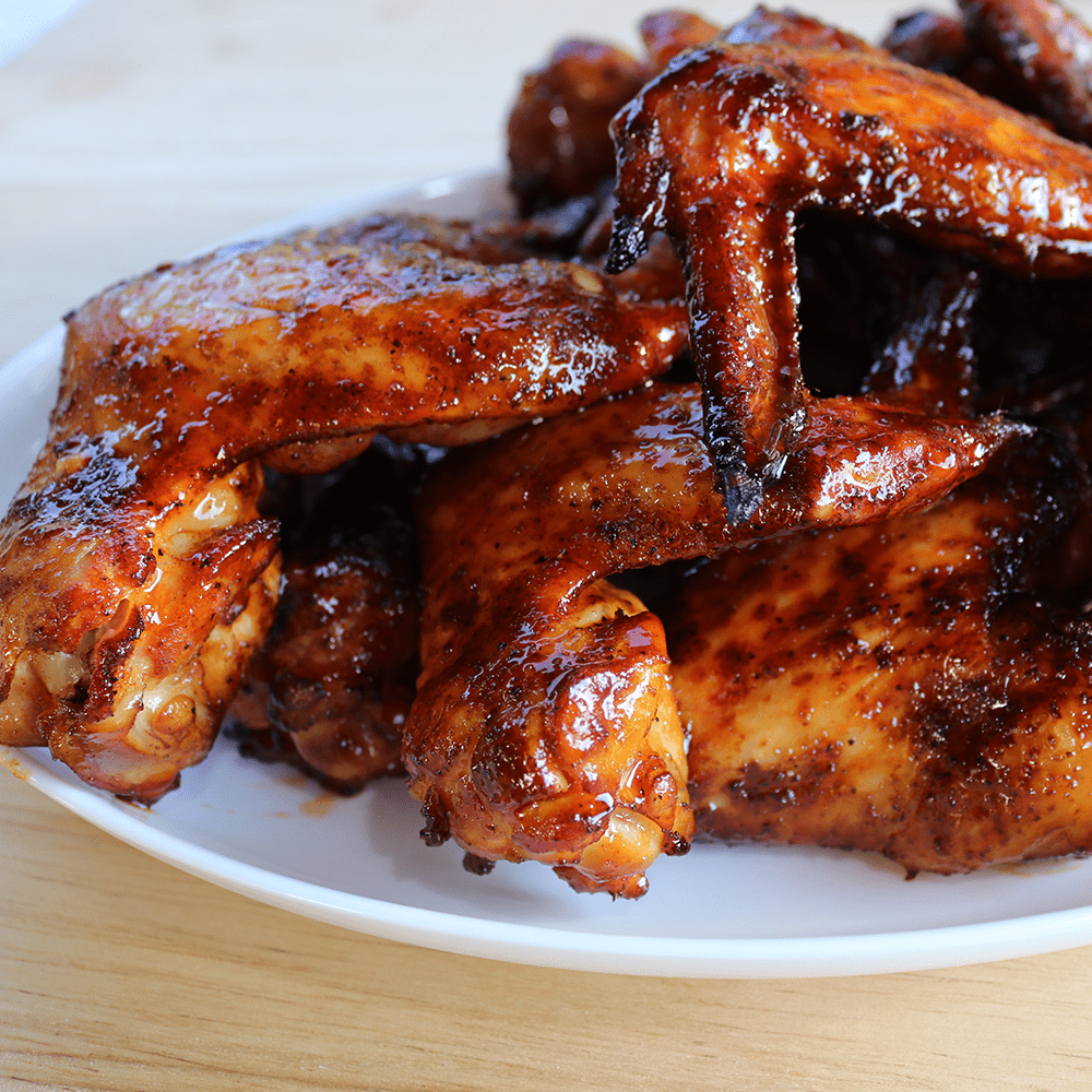 Smoked Honey Sriracha Wings Recipe on the Gateway Drum Smoker