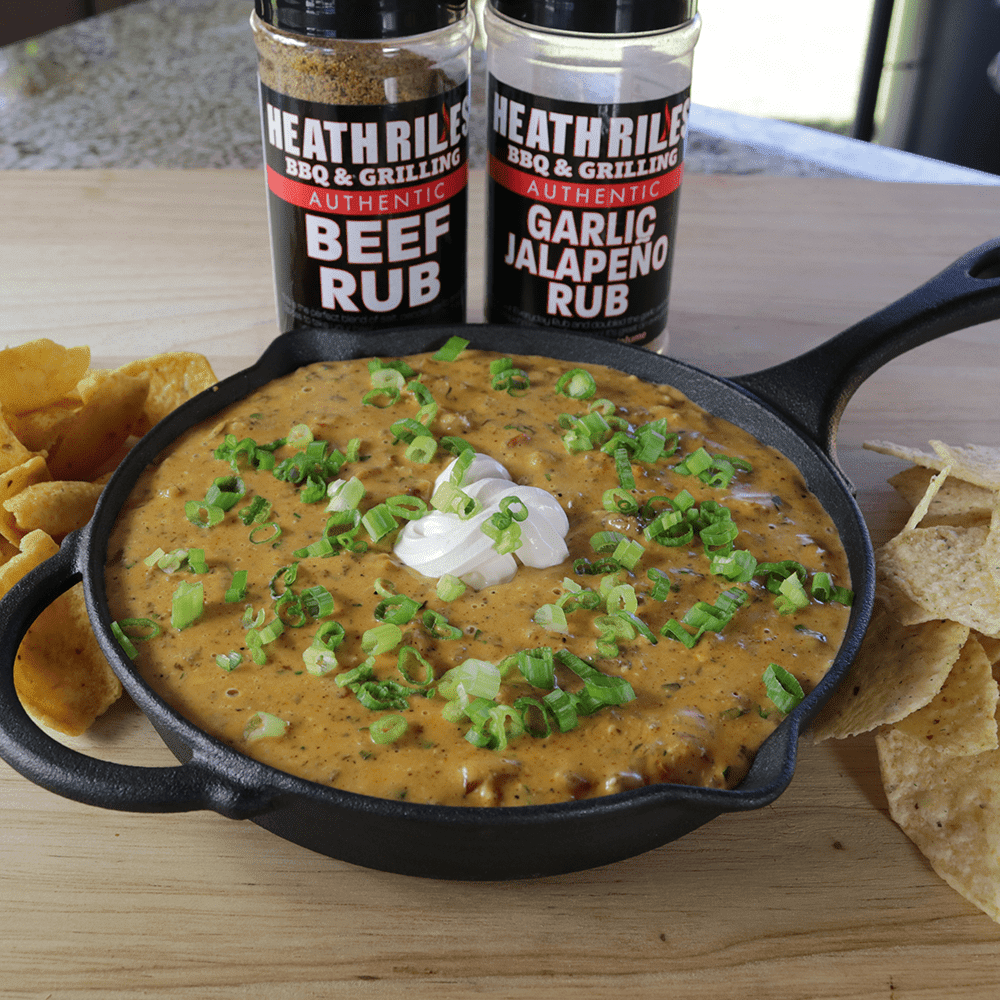 Smoked Chili Cheese Queso on the Traeger