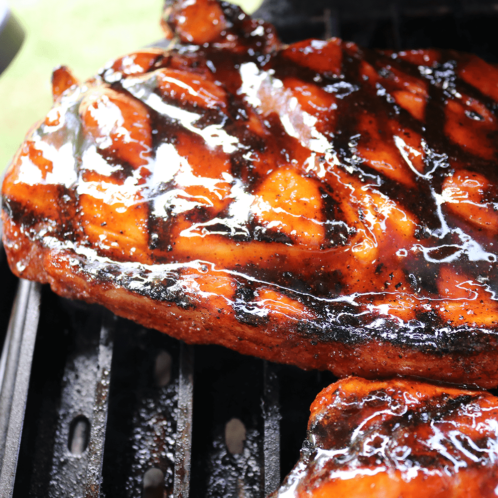 BBQ Pork Steaks on the PK Grill