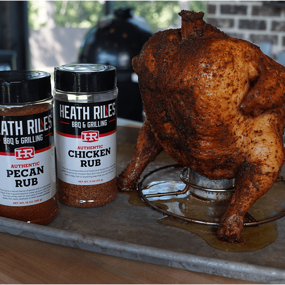 Beer Can Chicken on the Goldens' Cast Iron Cooker