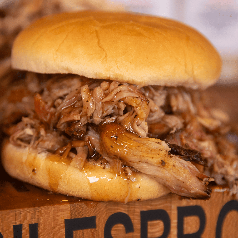 Texas Style Pulled Pork Sandwich on the Outlaw Patio Smoker