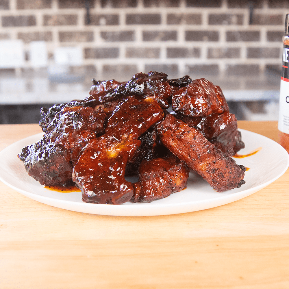 Hot Cherry Buffalo Ribs on the Goldens' Cast Iron | Heath Riles BBQ