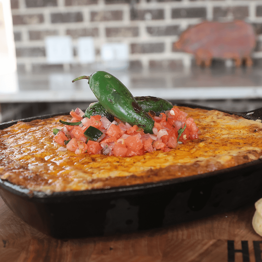 Loaded Beef and Bean Dip on the PK Grill