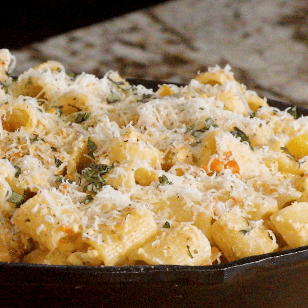 Smoked Feta Pasta with Shrimp Recipe on the Pellet Grill