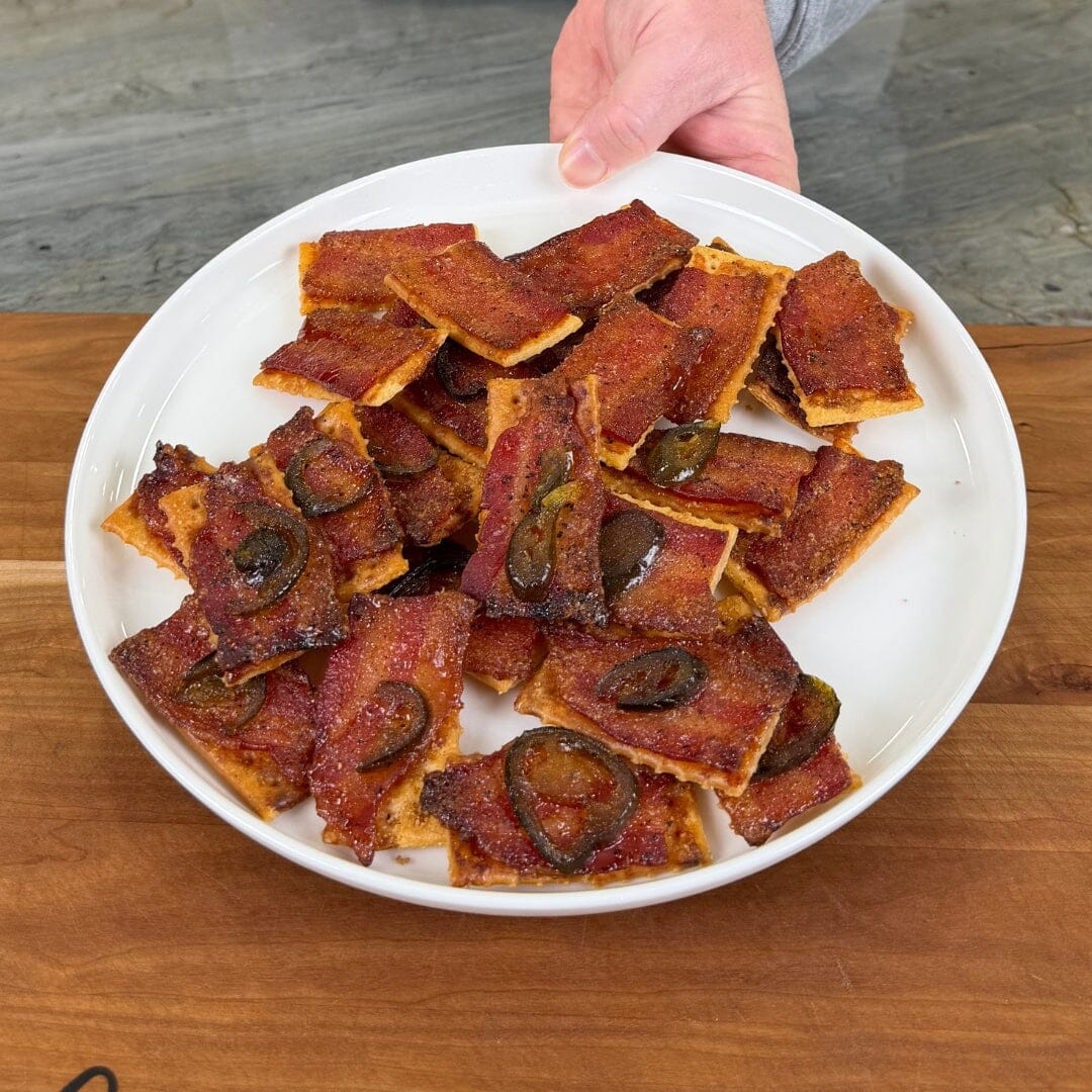 Sweet & Savory Bacon Crackers on the Smoker