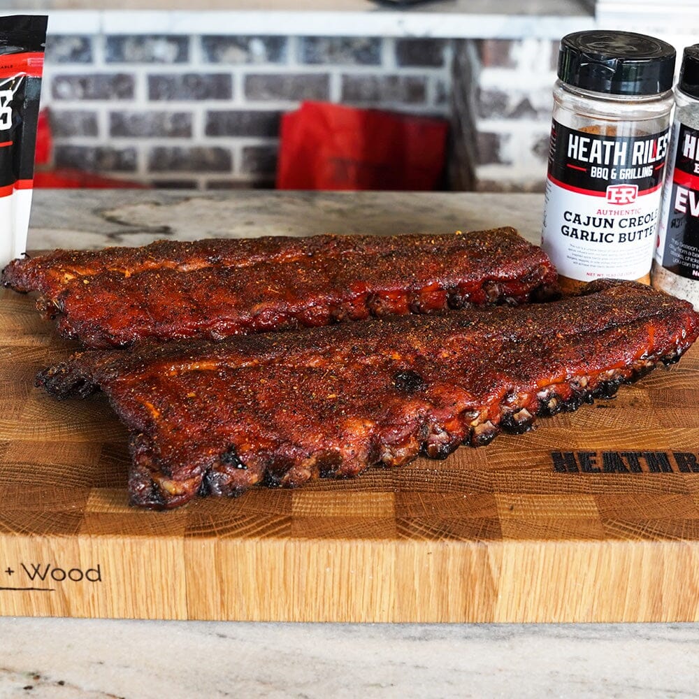 Cajun Creole Garlic Butter Ribs Recipe on the Traeger Grill