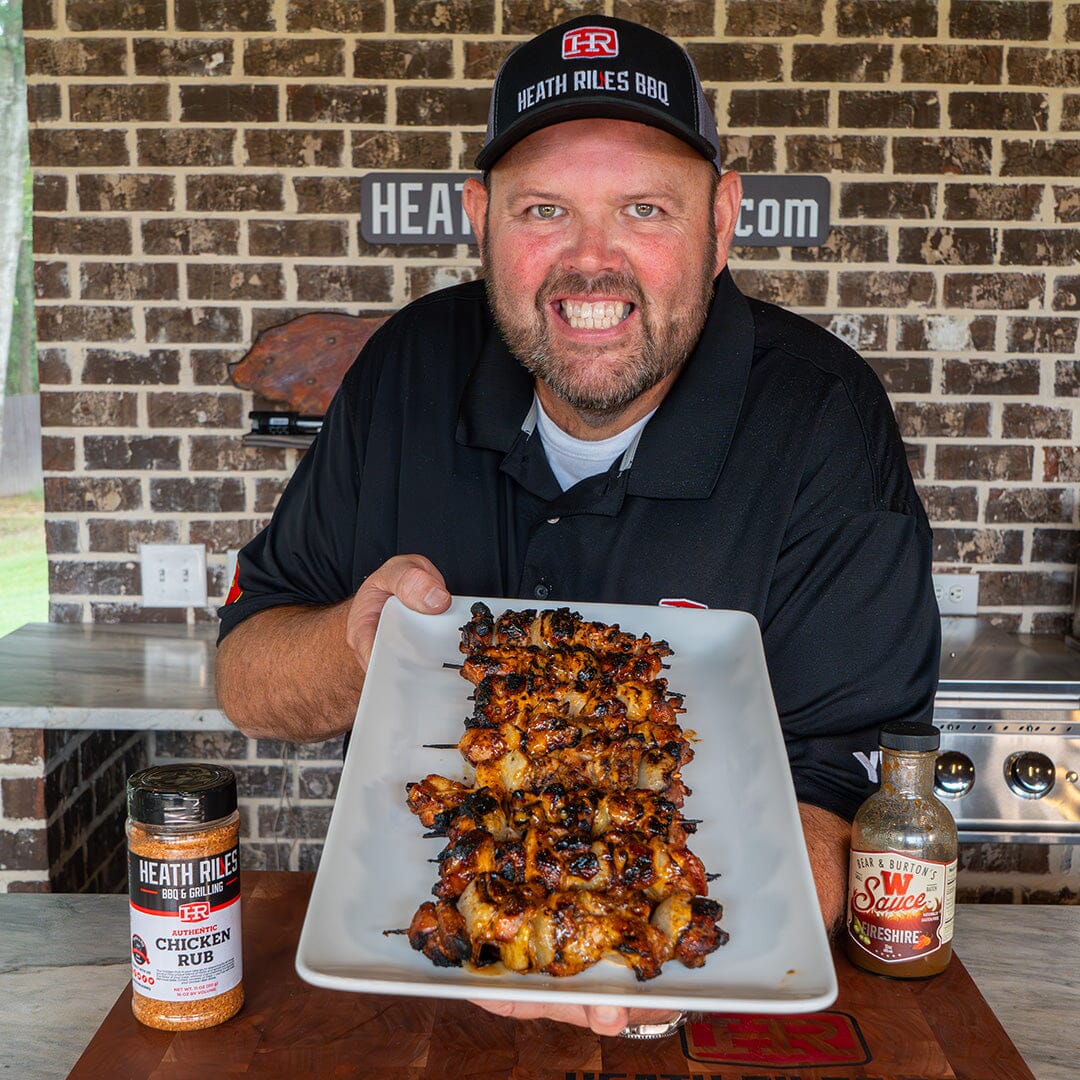 Chicken Kabobs With Boom Boom Sauce On the Weber Kettle Grill