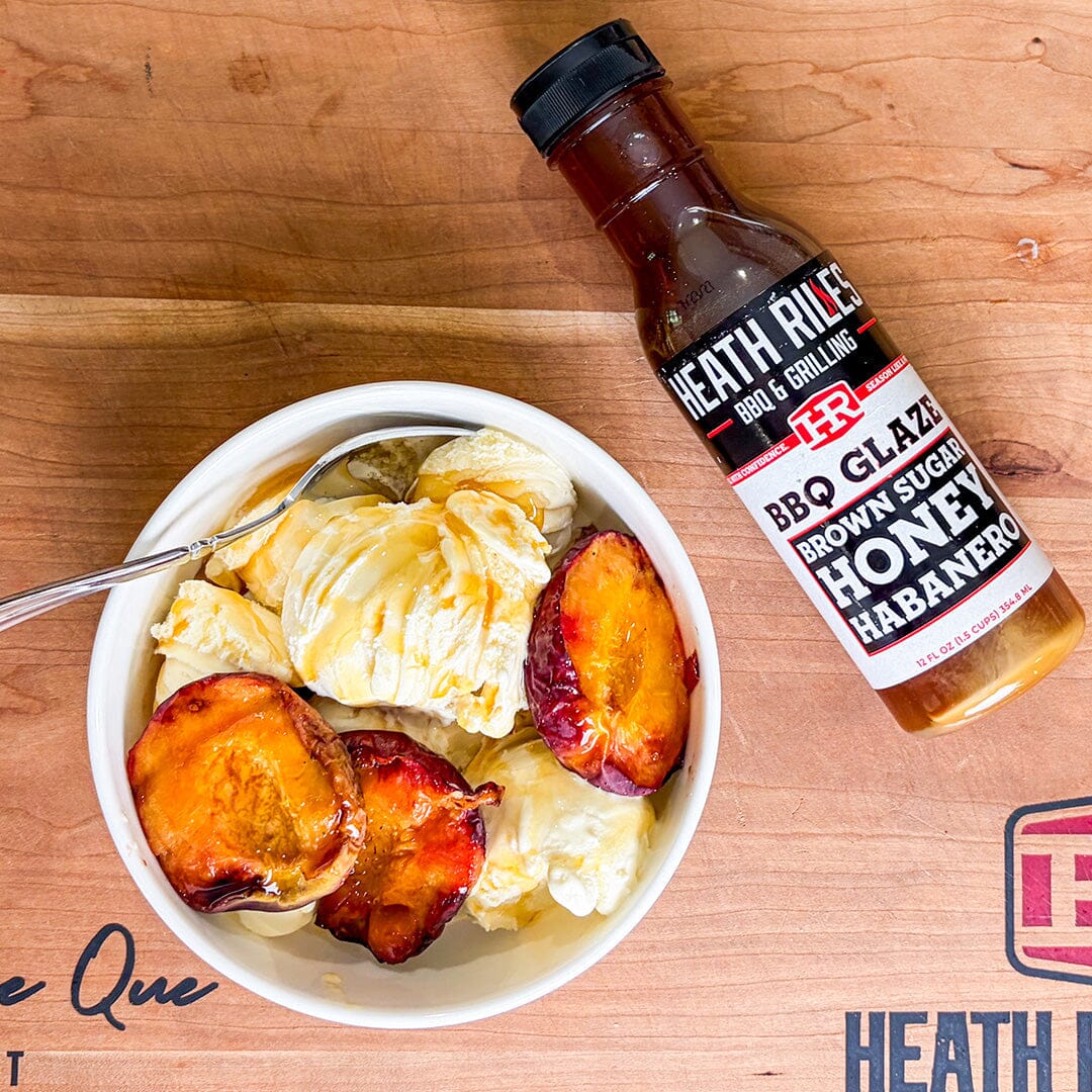 Grilled Peaches and Ice Cream