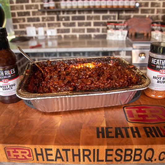 Smoked Brisket Baked Beans on the Outlaw Patio Smoker