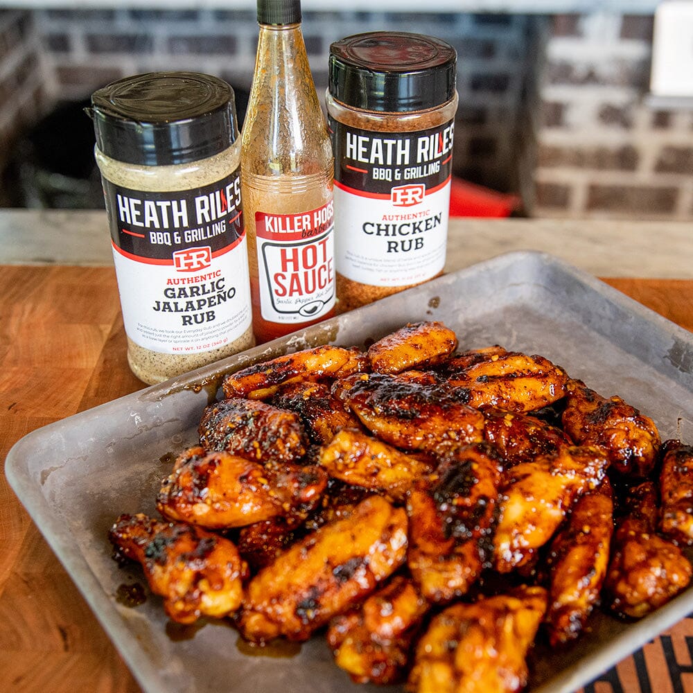Grilled Buffalo Wings on the Goldens' Cast Iron