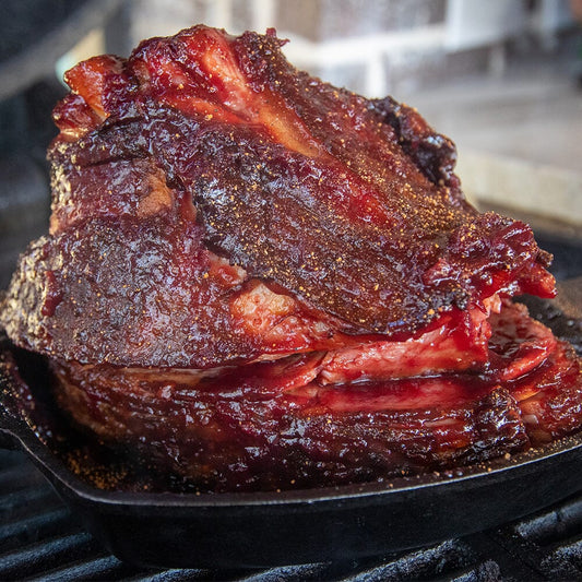 Cranberry Glazed Ham on the Goldens' Cast Iron