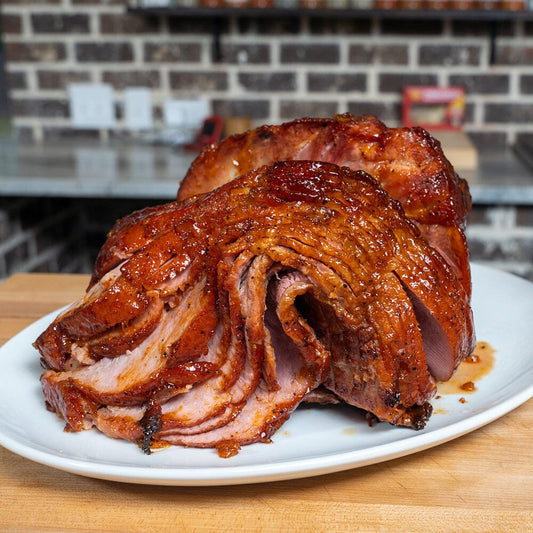 Apricot & Brown Sugar Glazed Ham on the Goldens' Cast Iron Cooker