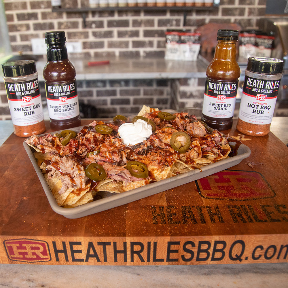"Memphis Style" Pulled Pork Nachos on the Deep South Smokers Mailbox