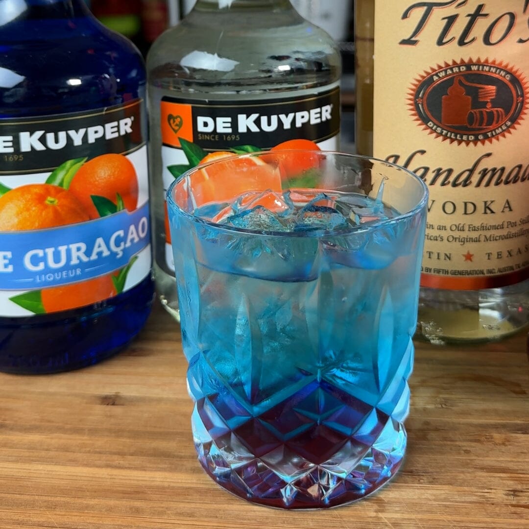 Blue Lagoon Sunset Cocktail