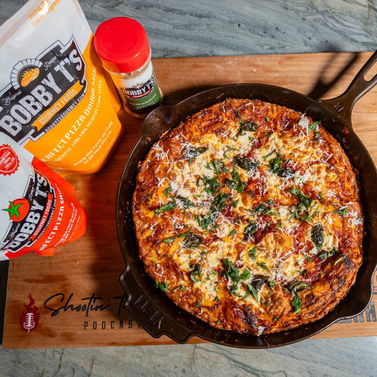 Margherita Pizza in a Cast Iron Skillet