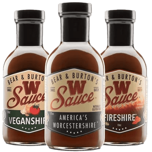 Bear & Burton's Essentials Pack - W Sauce, Fireshire & Veganshire - Front