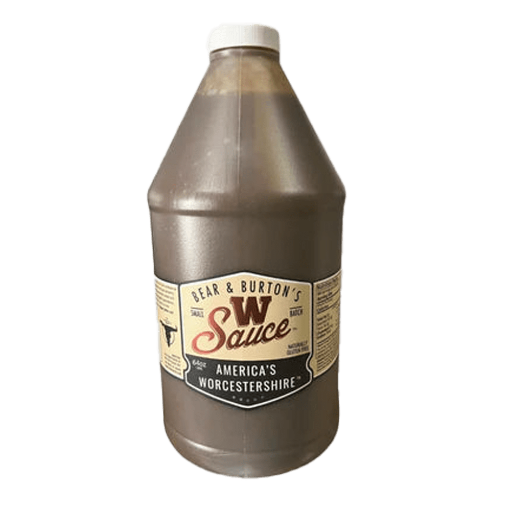 Bear & Burton's W Sauce 64 oz - America's Worcestershire - 1/2 Gallon - Front
