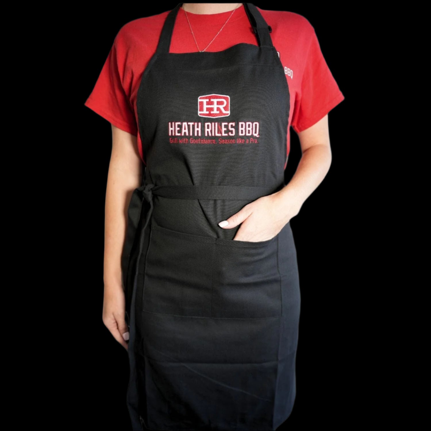 Heath Riles BBQ Embroidered Logo Apron - "Grill With Confidence. Season Like a Pro."