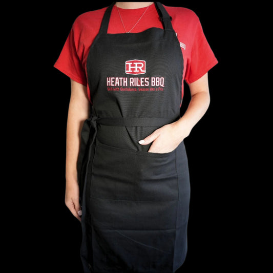 Heath Riles BBQ Embroidered Logo Apron - "Grill With Confidence. Season Like a Pro."