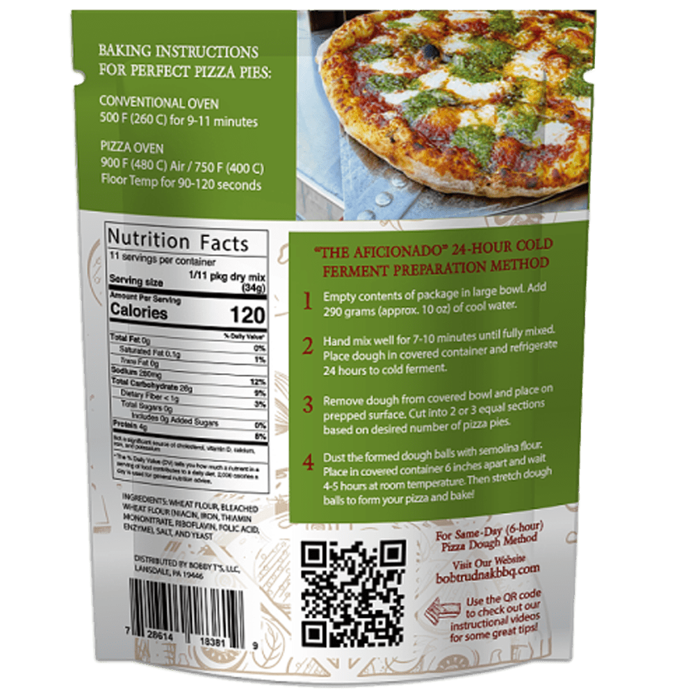 BBQ Bob's - Bobby T's Perfect Pizza Dough Nutrition Facts