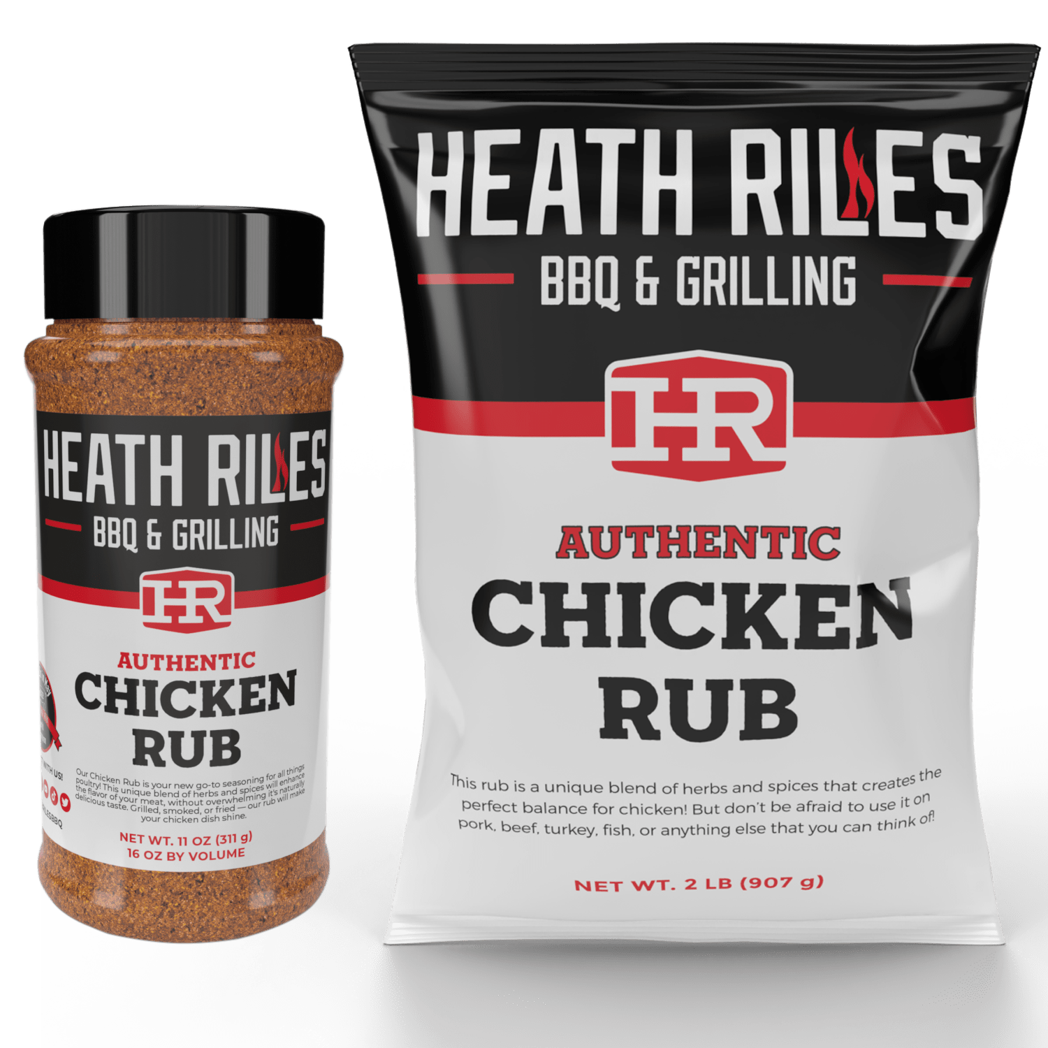 Chicken Rub Shaker & 2 lb. Refill Bag Combo