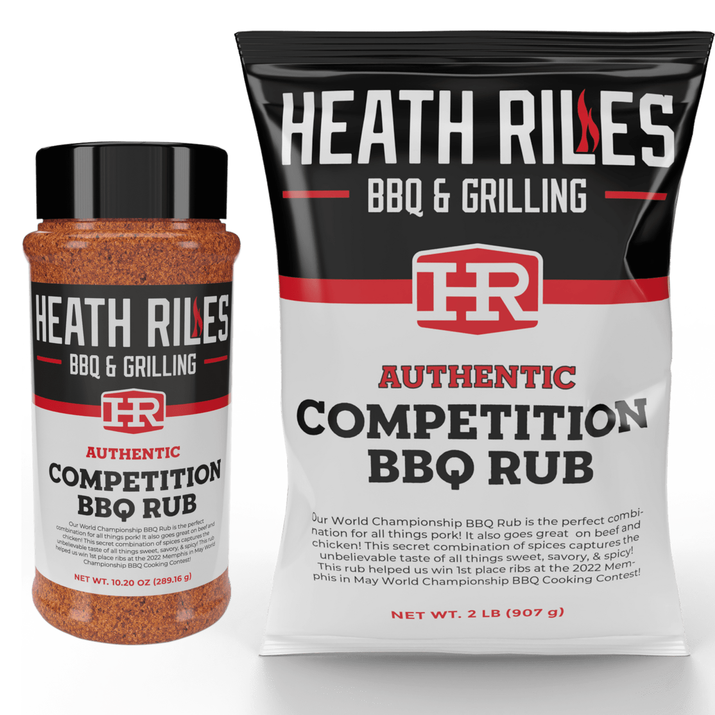 Competition BBQ Rub Shaker & 2 lb. Refill Bag Combo