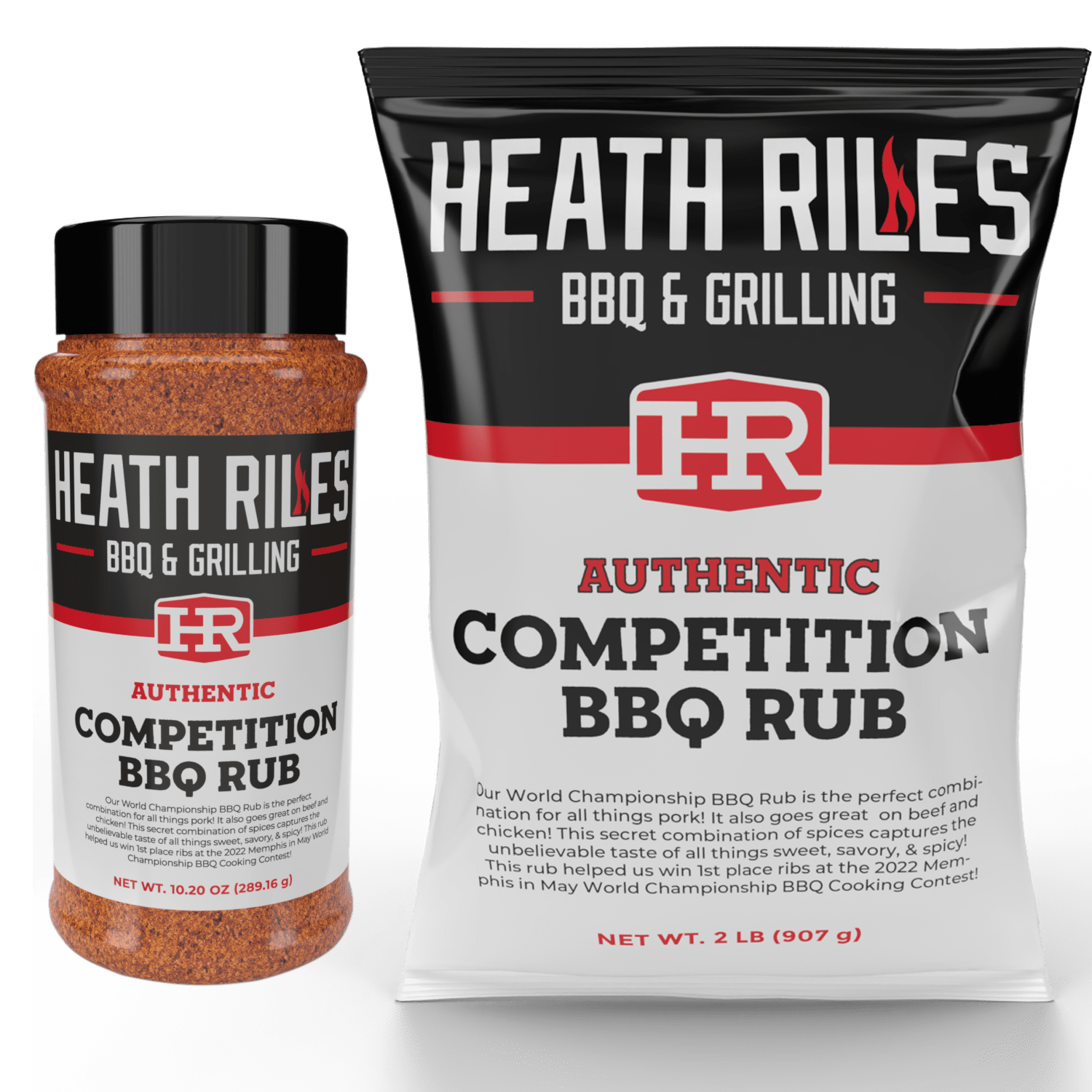 Competition BBQ Rub Shaker & 2 lb. Refill Bag Combo