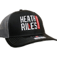 Heath Riles BBQ Stacked Logo Trucker Hat, One Size - Left Angle
