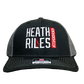 Heath Riles BBQ Stacked Logo Trucker Hat, One Size - Front
