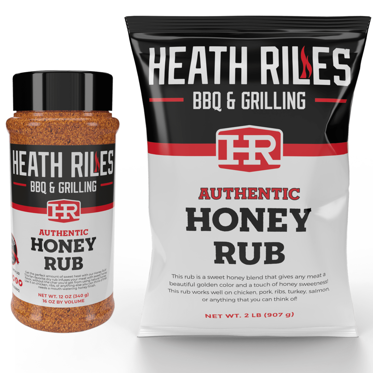 Honey Rub Shaker & 2 lb. Refill Bag Combo