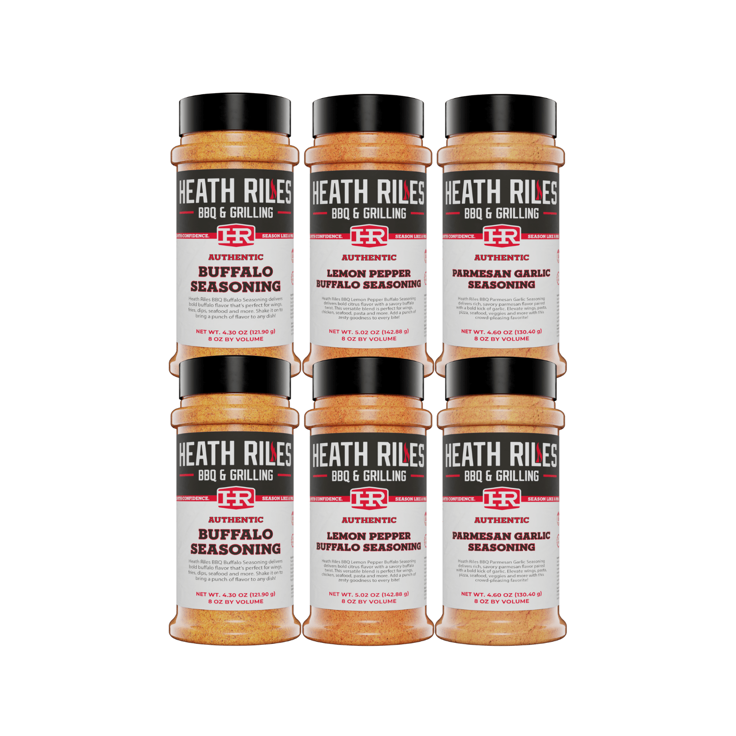 Eath Riles Heath Riles BBQ Wing Seasonings 6 Pack
