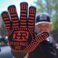 Heat Resistant BBQ Gloves - Close-Up